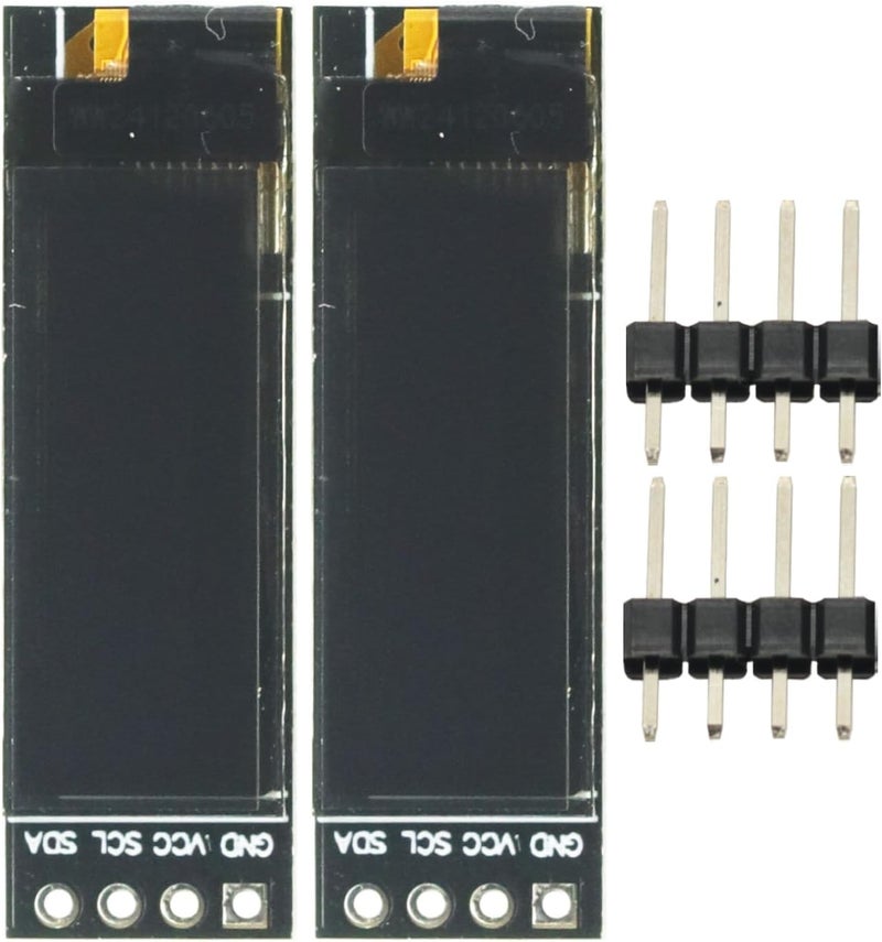 GODIYMODULES 2Pcs 0.91 Inch OLED Screen 128x32 IIC I2C Screen White LCD OLED Display DIY SSD1306 OLED Display Module DC 3.3V 5V for Arduino Display PIC AVR STM32 - Image 3